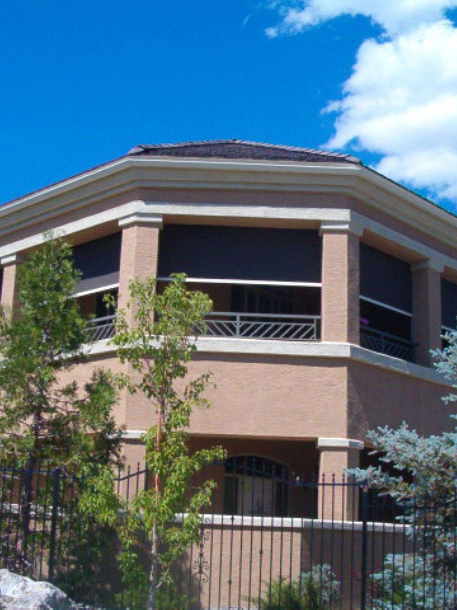 Balcony Privacy Screens installed on a residential property