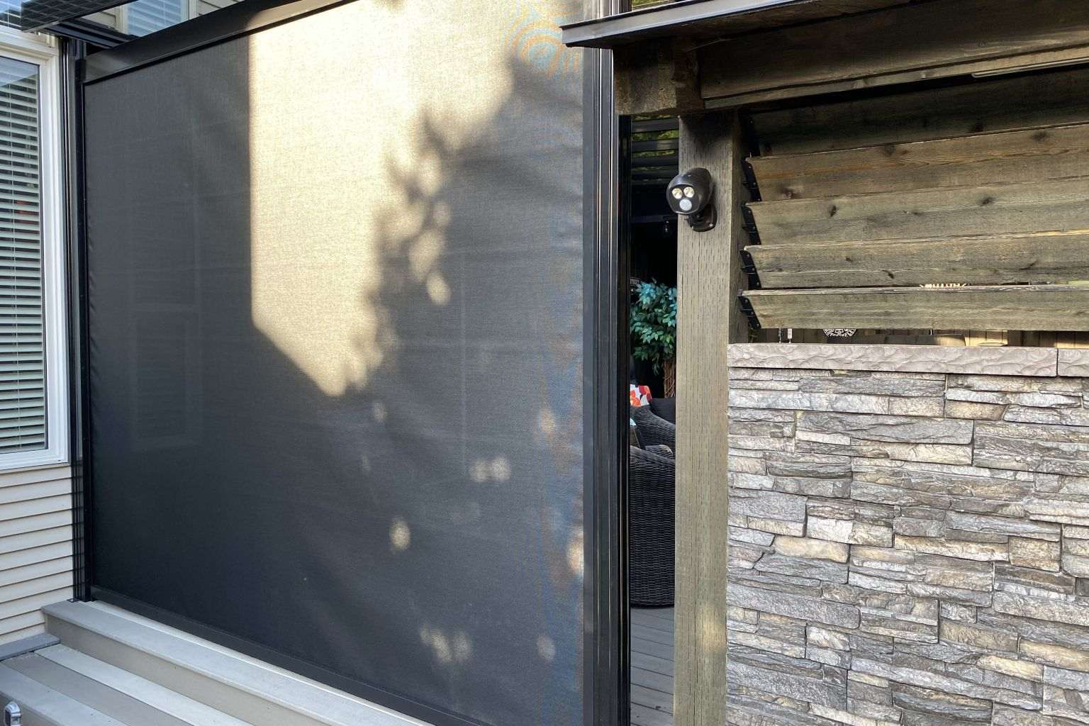 Patio Privacy Screens installed on a residential property